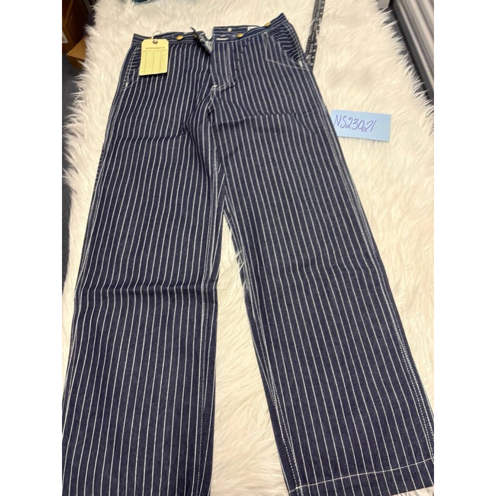 Non Stock L 1920s Overall Wabash Railway Indigo Denim Work Pants 100%Cotton 32 - Picture 13 of 16